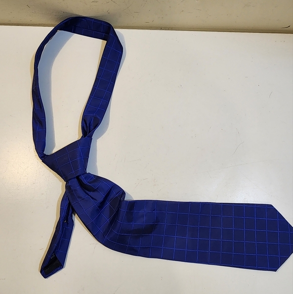 La Corona ROMA Men's  Blue Silk Accessory Tie - Picture 1 of 8
